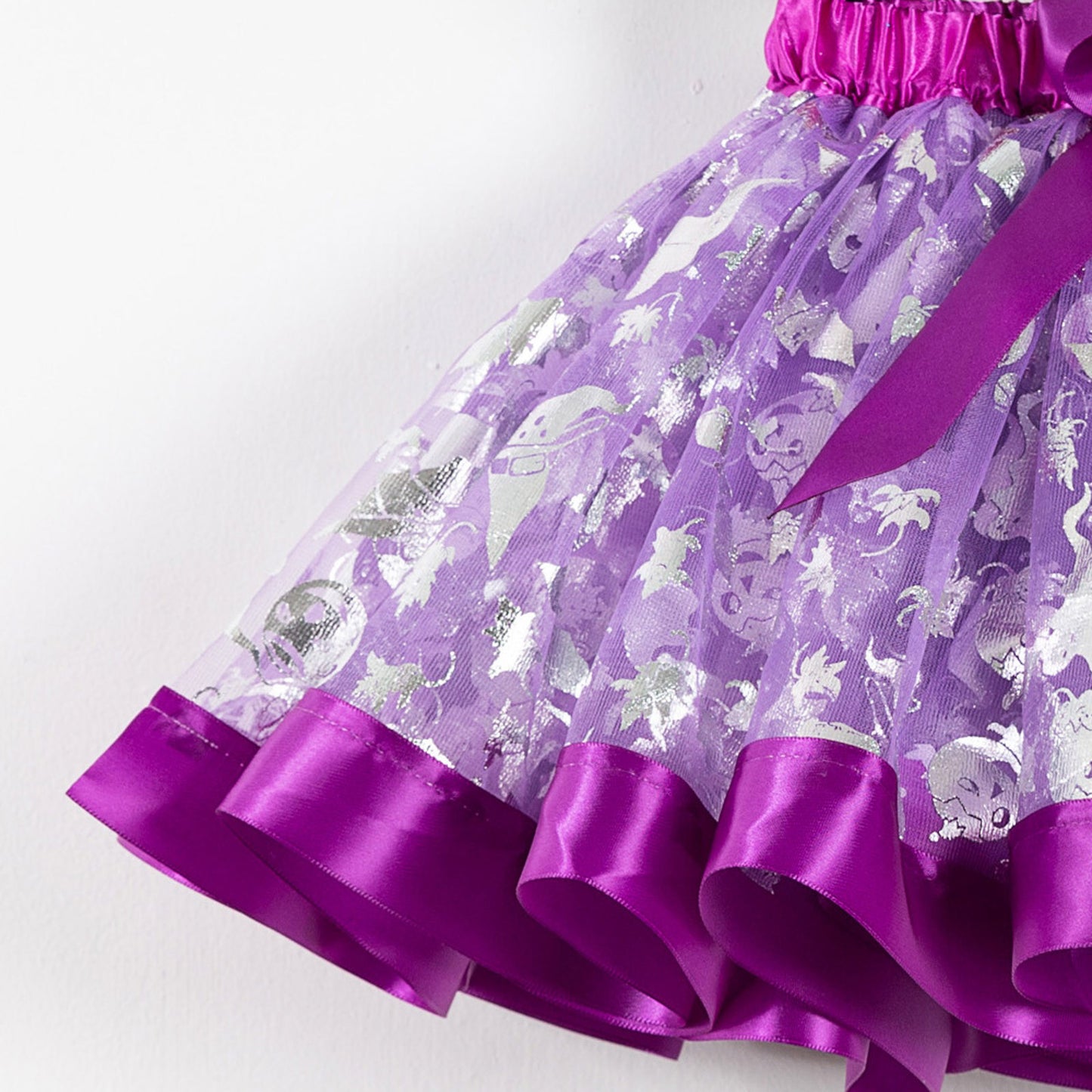 Baby Clothes 2024 Wizard Hat Adult Carnival Children Tutu Broom Three-Piece Set Headband Purple M