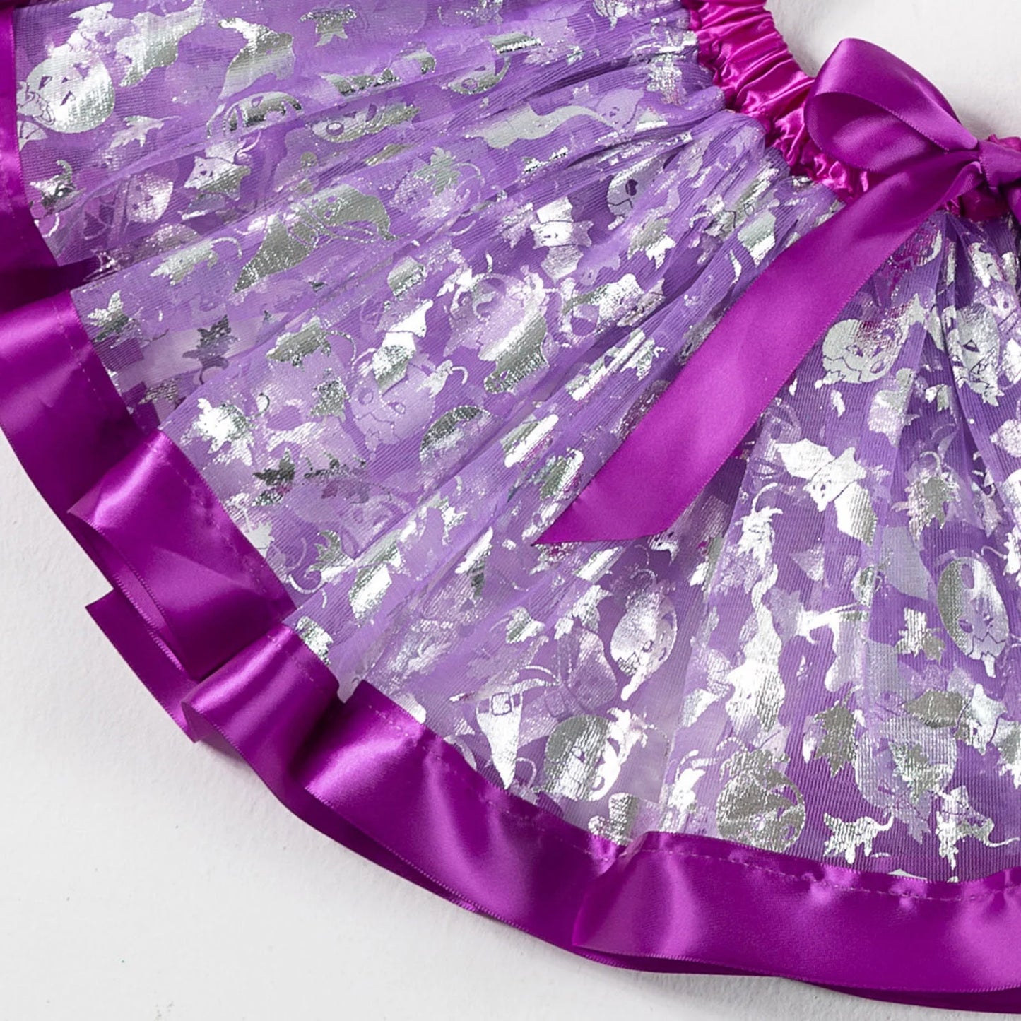 Baby Clothes 2024 Wizard Hat Adult Carnival Children Tutu Broom Three-Piece Set Headband Purple M